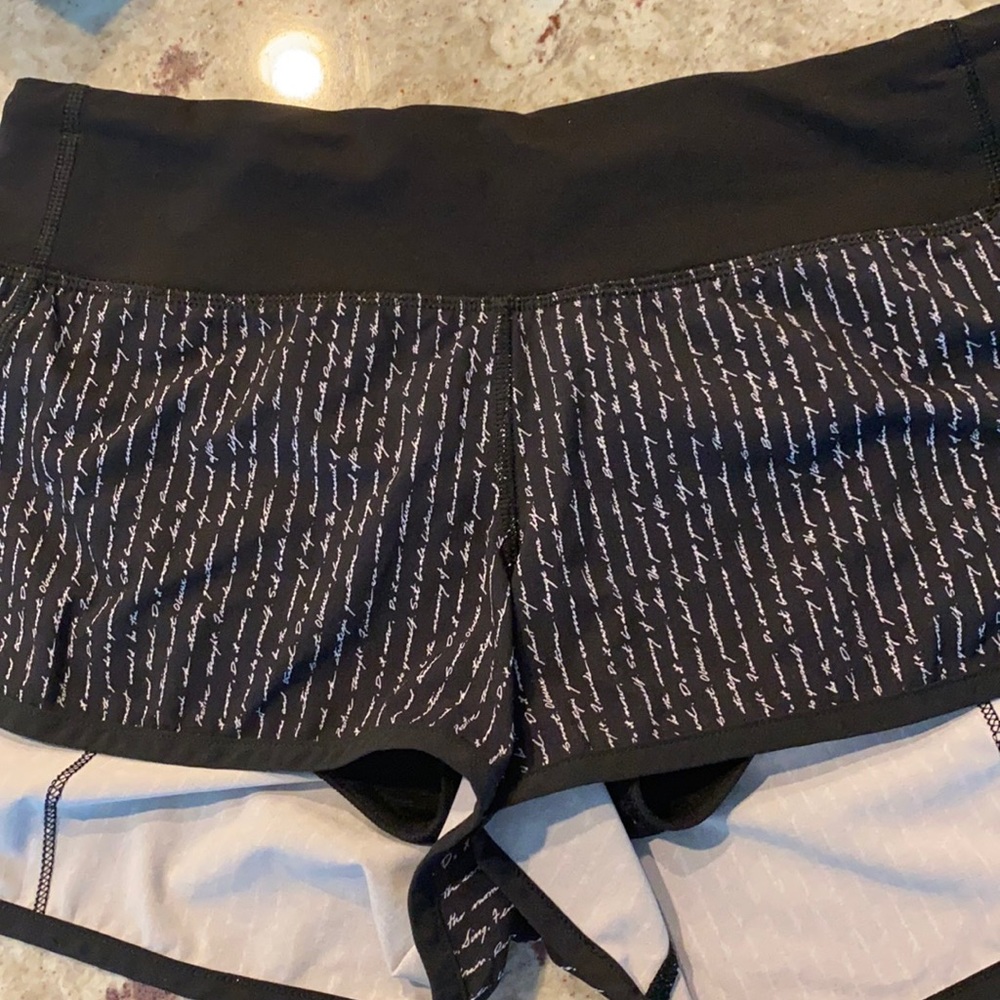 Lululemon size 4 speed shorts